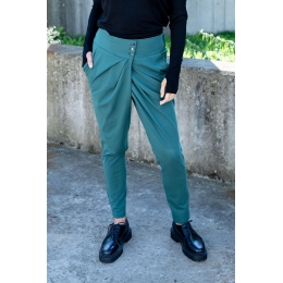 Spodnie Button Malachit - bawełna organiczna - Ostatnie sztuki!