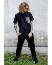 T-shirt Grano Patchwork Black Men - bawełna organiczna
