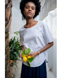 T-shirt Eila White Stripe Breeze - Fairtrade Cotton